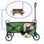 Folding Wagon Garden Shopping Beach Cart (Green) - Korvel