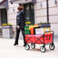 Folding Wagon Garden Shopping Beach Cart (Red) - Korvel