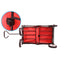Folding Wagon Garden Shopping Beach Cart (Red) - Korvel