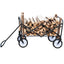Folding Wagon Garden Shopping Beach Cart (Red) - Korvel
