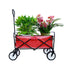 Folding Wagon Garden Shopping Beach Cart (Red) - Korvel