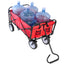 Folding Wagon Garden Shopping Beach Cart (Red) - Korvel