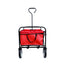 Folding Wagon Garden Shopping Beach Cart (Red) - Korvel