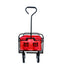 Folding Wagon Garden Shopping Beach Cart (Red) - Korvel