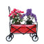 Folding Wagon Garden Shopping Beach Cart (Red) - Korvel
