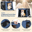 Carrito de Mascotas Plegable Gbruno para Mascotas Pequeñas y Medianas - Azul