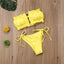 Ensemble de Bikini Folds - Maillot de Bain à Volants pour Femmes