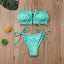Ensemble de Bikini Folds - Maillot de Bain à Volants pour Femmes