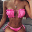 Ensemble de Bikini Folds - Maillot de Bain à Volants pour Femmes
