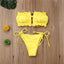 Ensemble de Bikini Folds - Maillot de Bain à Volants pour Femmes