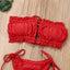 Ensemble de Bikini Folds - Maillot de Bain à Volants pour Femmes
