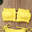 Ensemble de Bikini Folds - Maillot de Bain à Volants pour Femmes