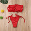 Ensemble de Bikini Folds - Maillot de Bain à Volants pour Femmes