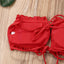 Ensemble de Bikini Folds - Maillot de Bain à Volants pour Femmes