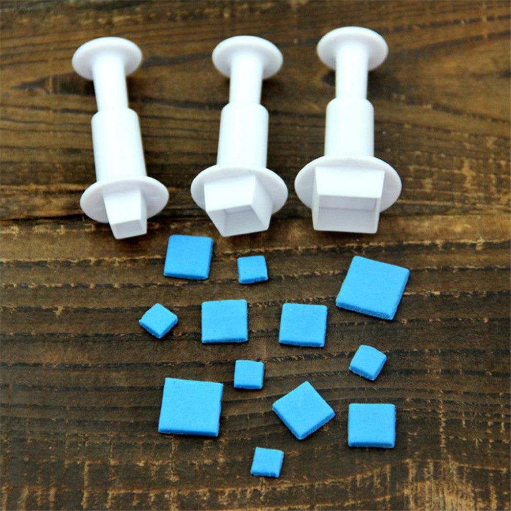 Juego de Cortadores de Galletas de Fondant en Forma de Corazón y Sello Eyectable