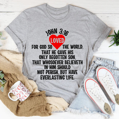 T-shirt Pour Dieu Aime Tant Le Monde