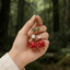 Les Boucles d'Oreilles Forest Harmony - Gouttes en Graines Naturelles et Perles Rouges