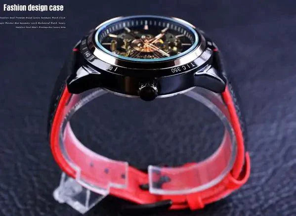 Montre en cuir écarlate Forsining