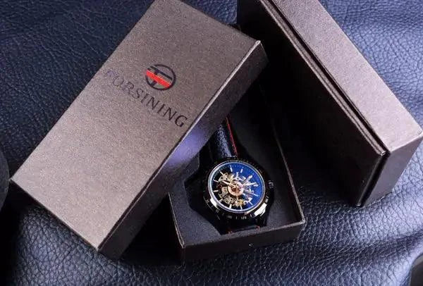 Montre en cuir écarlate Forsining
