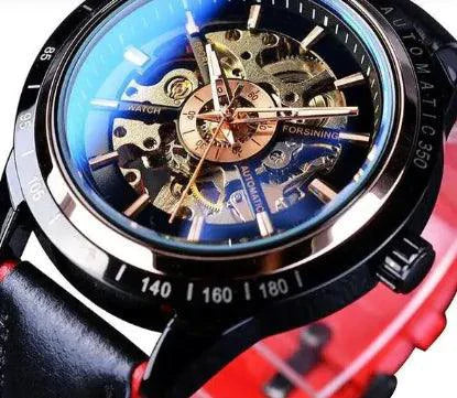 Montre en cuir écarlate Forsining