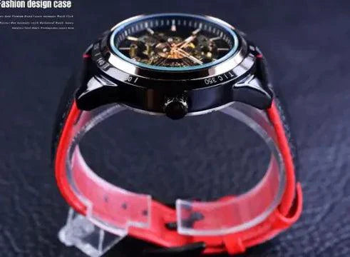 Montre en cuir écarlate Forsining