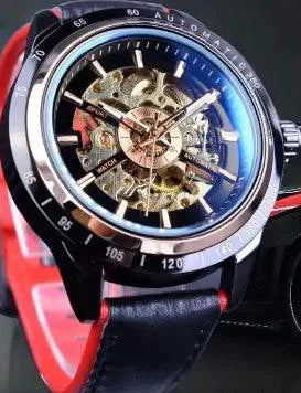Montre en cuir écarlate Forsining
