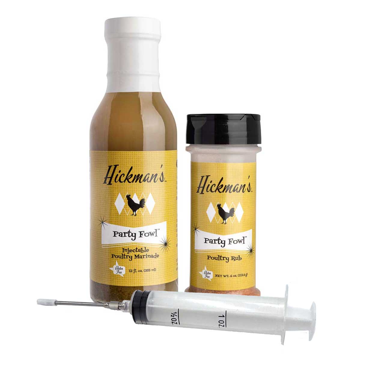 Paquet de volaille Hickman’s Party Fowl avec injecteur