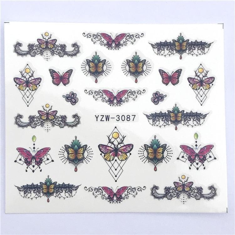 3D Heart & Star Nail Art Stickers - Glittery Adhesive Decorations for Stunning Manicures - Korvel