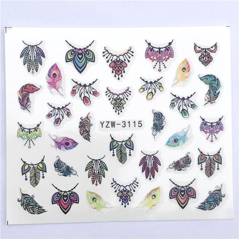 3D Heart & Star Nail Art Stickers - Glittery Adhesive Decorations for Stunning Manicures - Korvel
