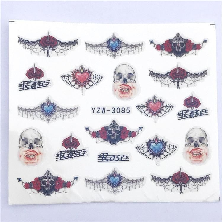 3D Heart & Star Nail Art Stickers - Glittery Adhesive Decorations for Stunning Manicures - Korvel