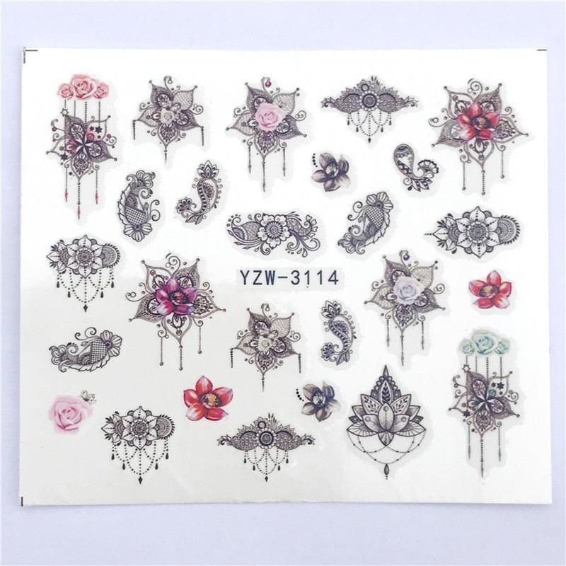 3D Heart & Star Nail Art Stickers - Glittery Adhesive Decorations for Stunning Manicures - Korvel