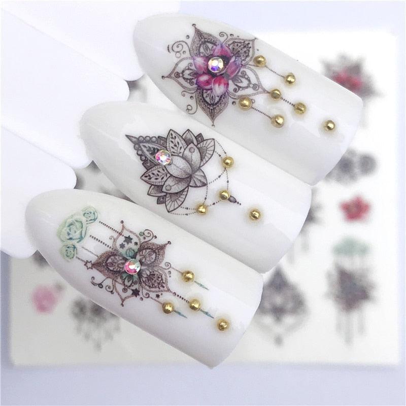 3D Heart & Star Nail Art Stickers - Glittery Adhesive Decorations for Stunning Manicures - Korvel