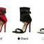 Open Toe Woven Buckle Stiletto Heels