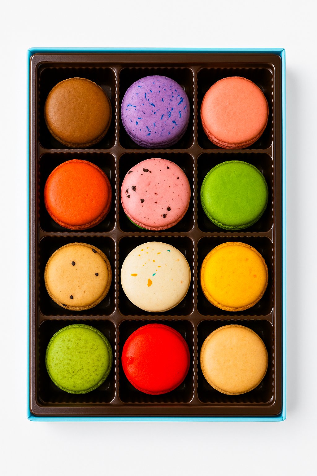 Macarons Français Andy Anand - Boîte Cadeau de 12 Pièces, Sans Gluten
