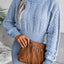 Fried Dough Twists waist closing knitting navel revealing sweater - Korvel