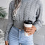 Fried Dough Twists waist closing knitting navel revealing sweater - Korvel