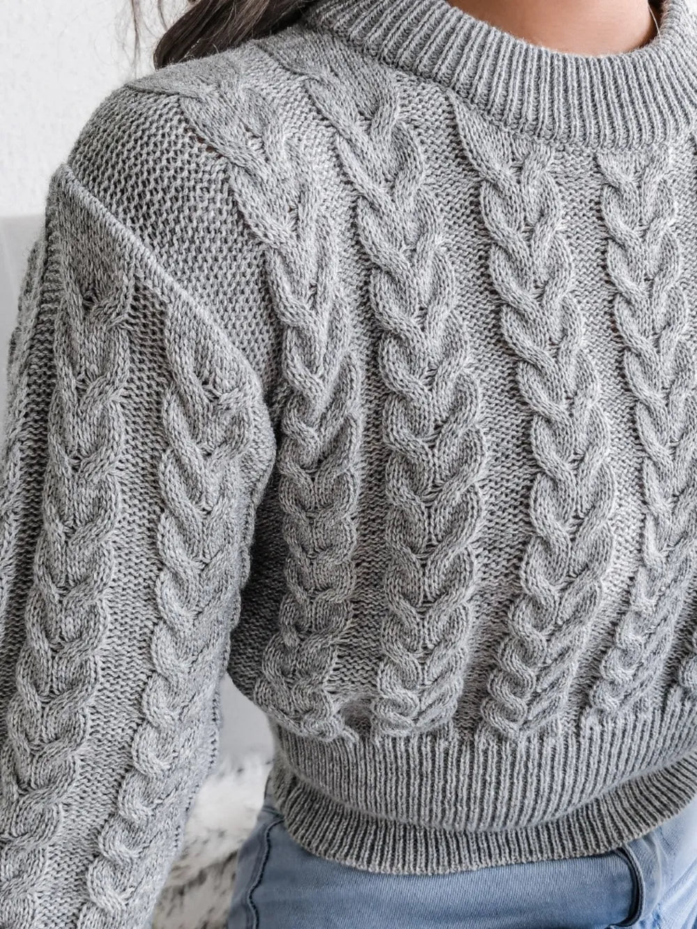 Fried Dough Twists waist closing knitting navel revealing sweater - Korvel