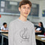 Camiseta de Manga Larga Juvenil Gato Amistoso