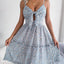 Robe Mini à Bretelles Spaghetti à Fleurs Ditsy Frill
