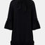 Frill Tie Neck Three-Quarter Sleeve Dress - Korvel