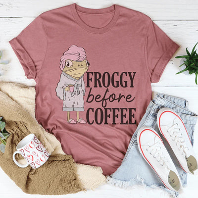 Froggy Before Coffee T-Shirt