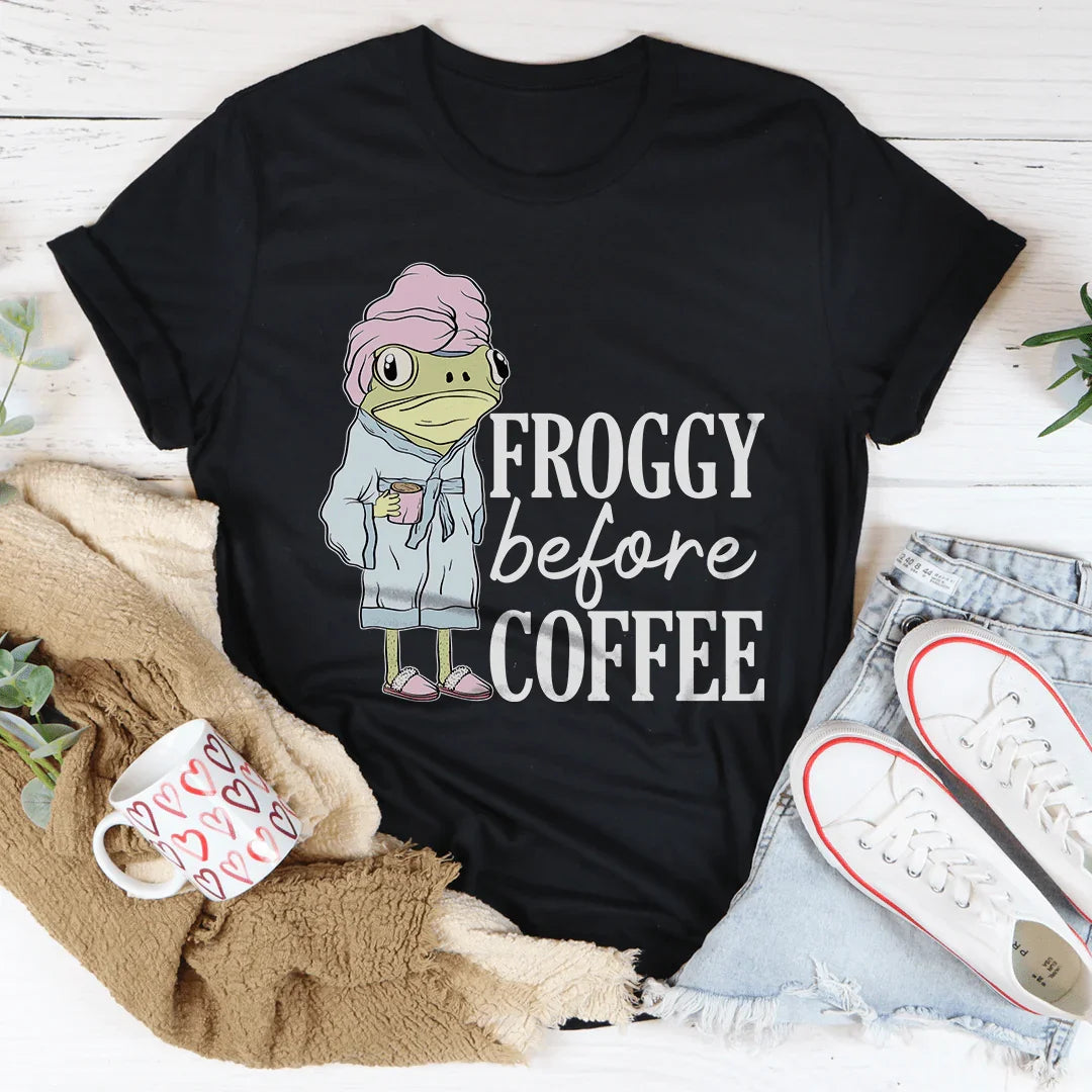 Camiseta Froggy Before Coffee