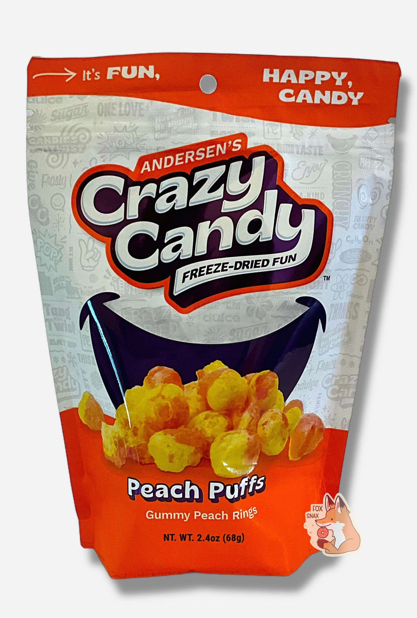 Andersen's Peach Puffs - Irresistible Freeze-Dried Candy