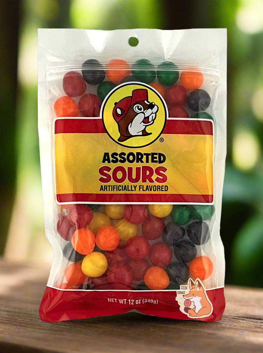 Buc-ee's Sours Assortis - Bonbons Fruités Acidulés