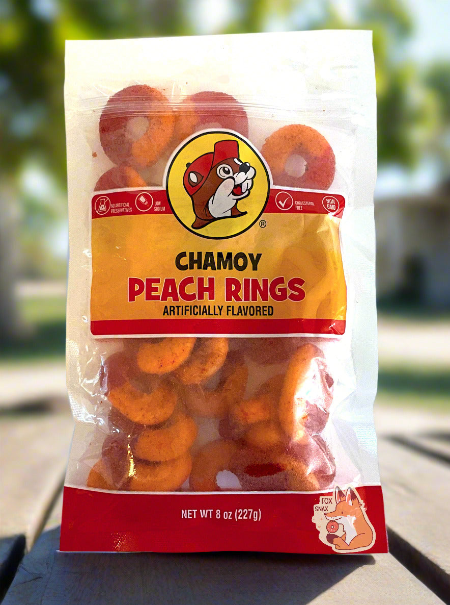 Buc-ee's Chamoy Peach Rings - Sweet & Spicy Treats