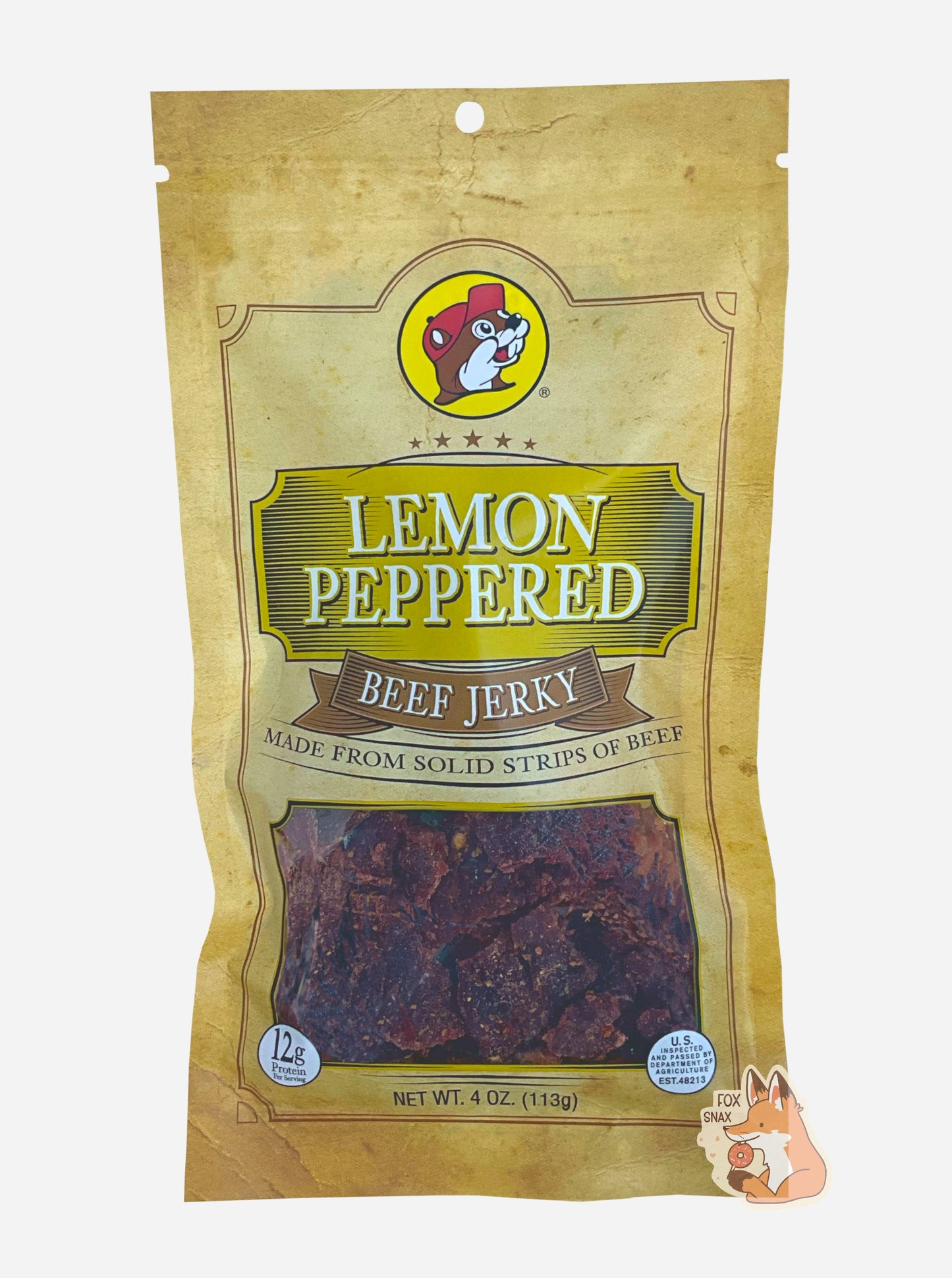 Buc-ee's Lemon Peppered Beef Jerky - 4 oz