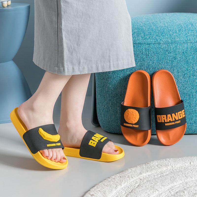 Chaussons Femmes Fruit Home - Sandales d'Été Douces Antidérapantes
