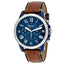 Montre Fossil pour homme Grant - Cadran bleu avec bracelet en cuir