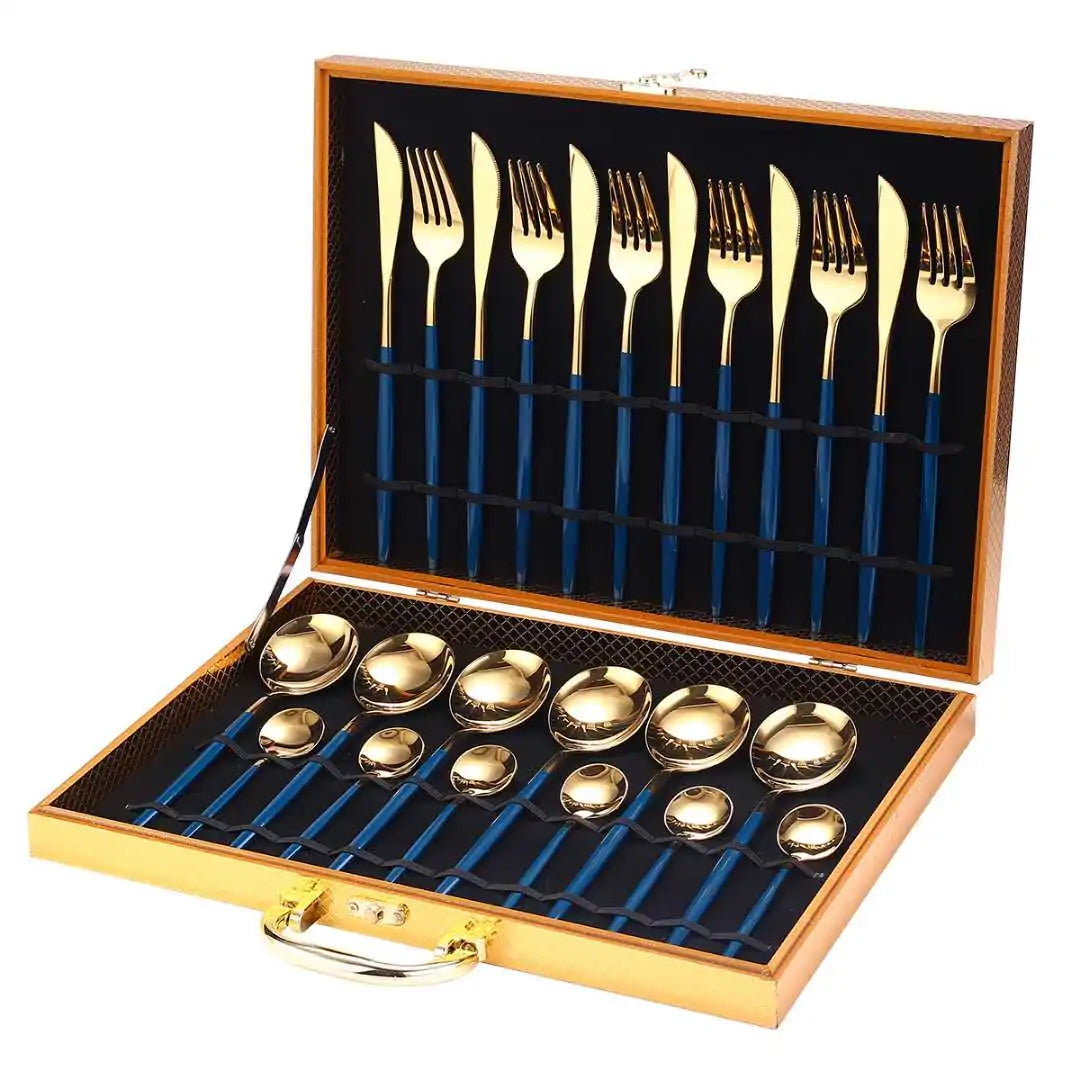 24 Pieces Luxury Cutlery Set for Elegant Dining