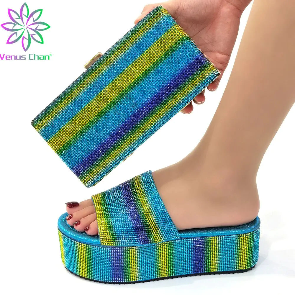 Ensemble de chaussures de fête élégantes et de sac à main